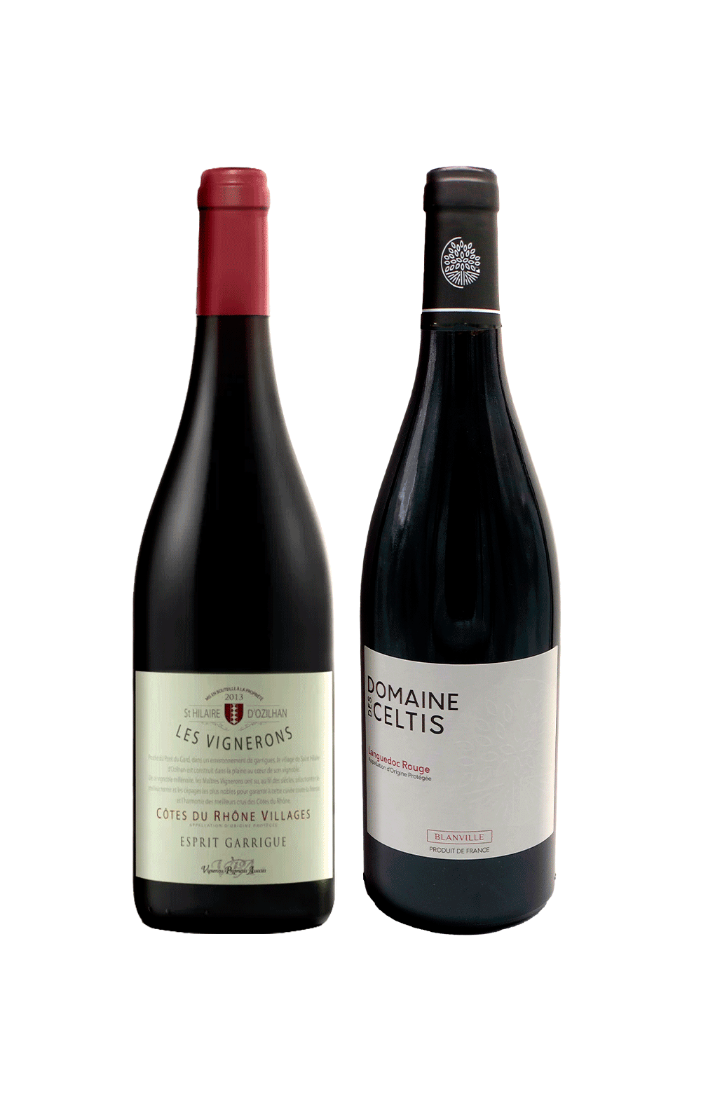 Abril/24 - Esprit Garrigue AOC Côtes du Rhône 2020 e Domaine des Celtis AOC Languedoc Pézenas 2022