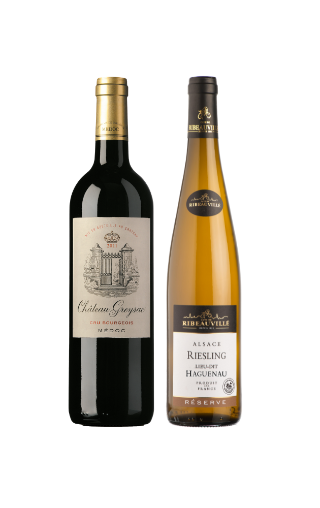 Julho/24 - Château Greysac Médoc 2011 e Cave de Ribeauvillé Riesling Lieu dit Haguenau 2018