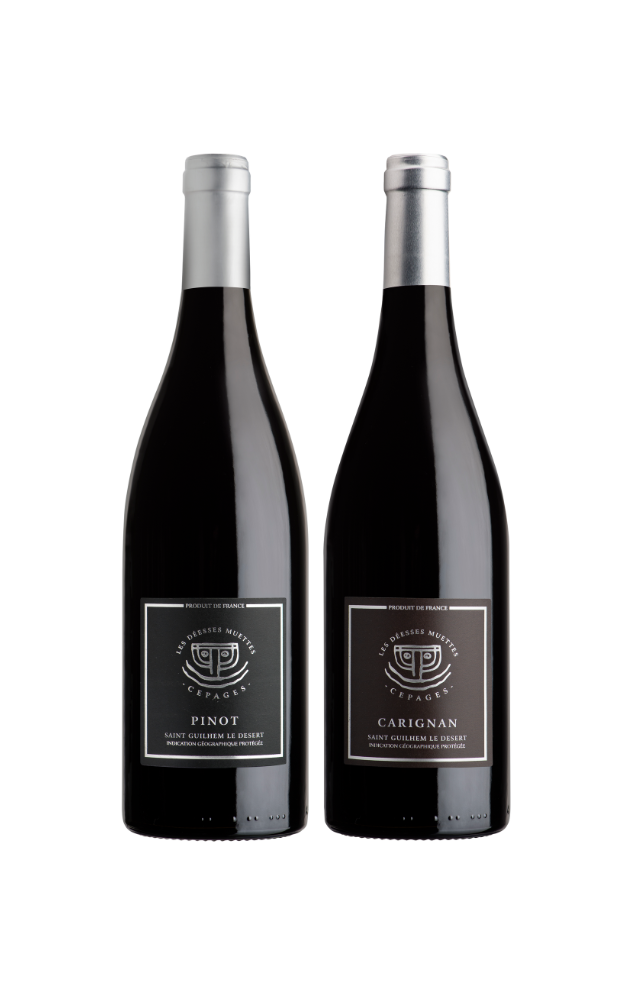 Agosto/24 - Vignobles Des 3 Châteaux Les Déesses Muettes Pinot Noir 2023 e Vignobles des 3 Châteaux Les Déesses Muettes Carignan 2022