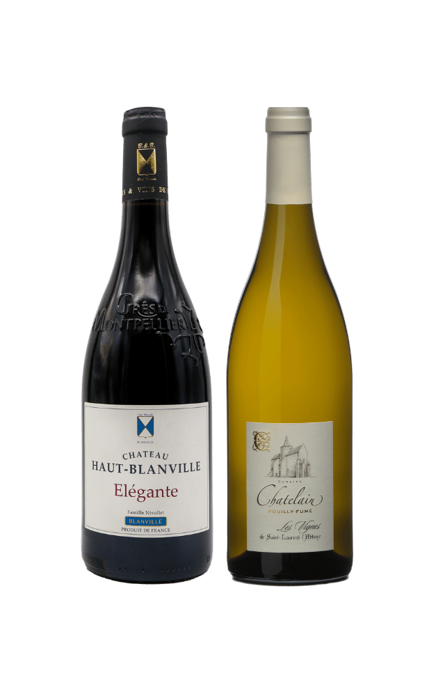Agosto/24 - Château Haut Blanville Elégante 2019 e Domaine Chatelain Pouilly Fumé Saint-Laurent 2021