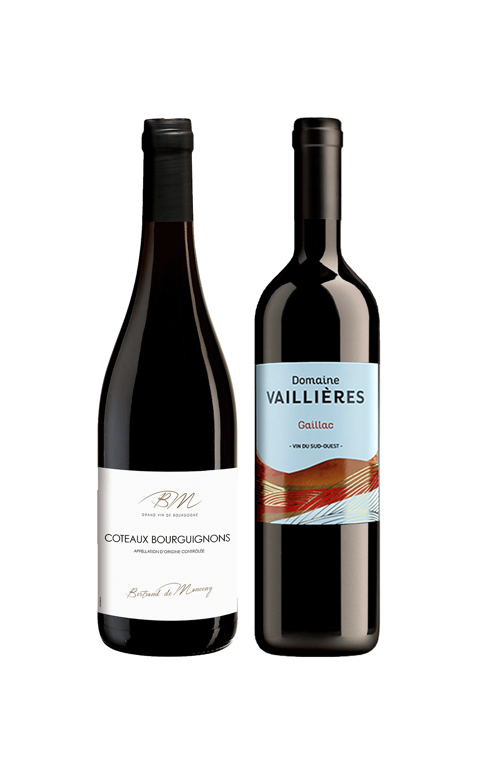 Março/25 - Domaine Vaillières AOC Gaillac 2022 e Bertrand de Monceny Coteaux Bourguignons 2023