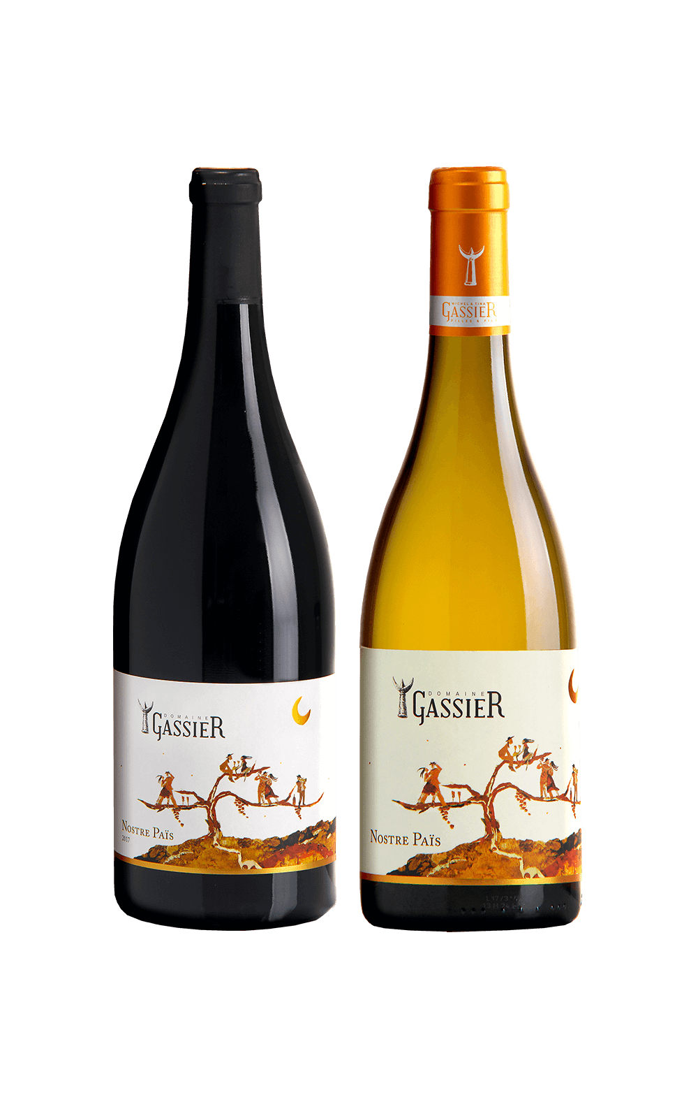 Março/25 - Domaine Gassier Nostre Pais Costières de Nîmes Tinto 2021 e Domaine Gassier Nostre Pais Costières de Nîmes Branco 2021