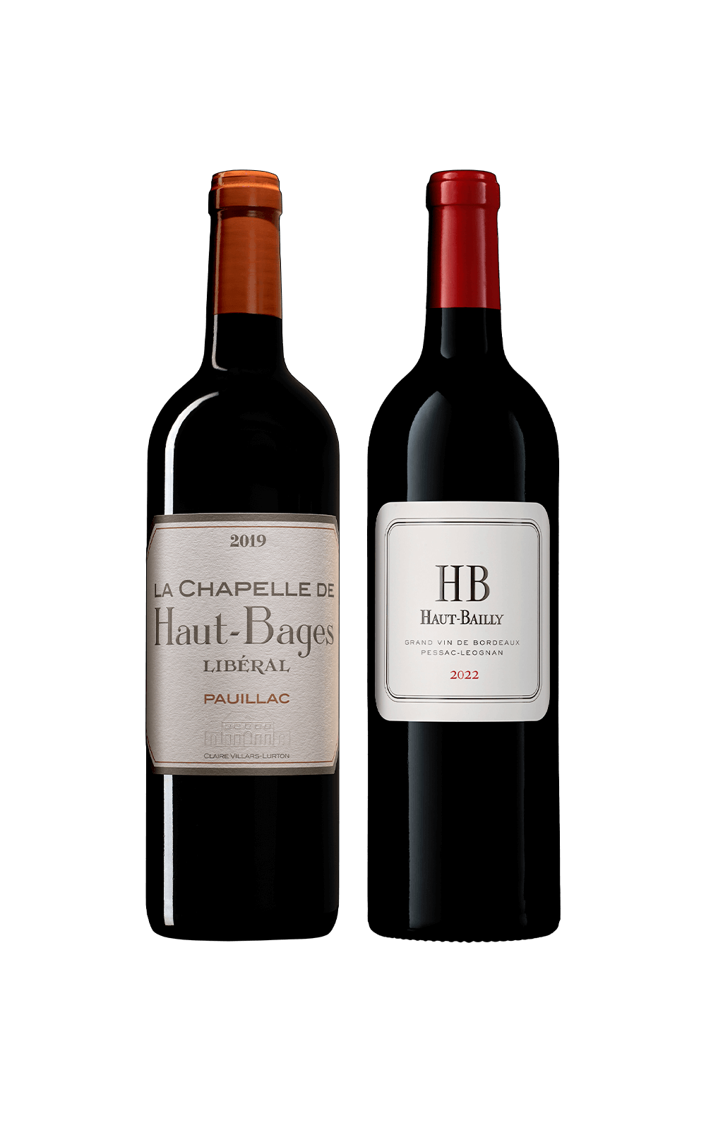Abril/25 - La Chapelle de Haut Bages Libéral Pauillac 2019 e HB de Haut Bailly Pessac Léognan 2022