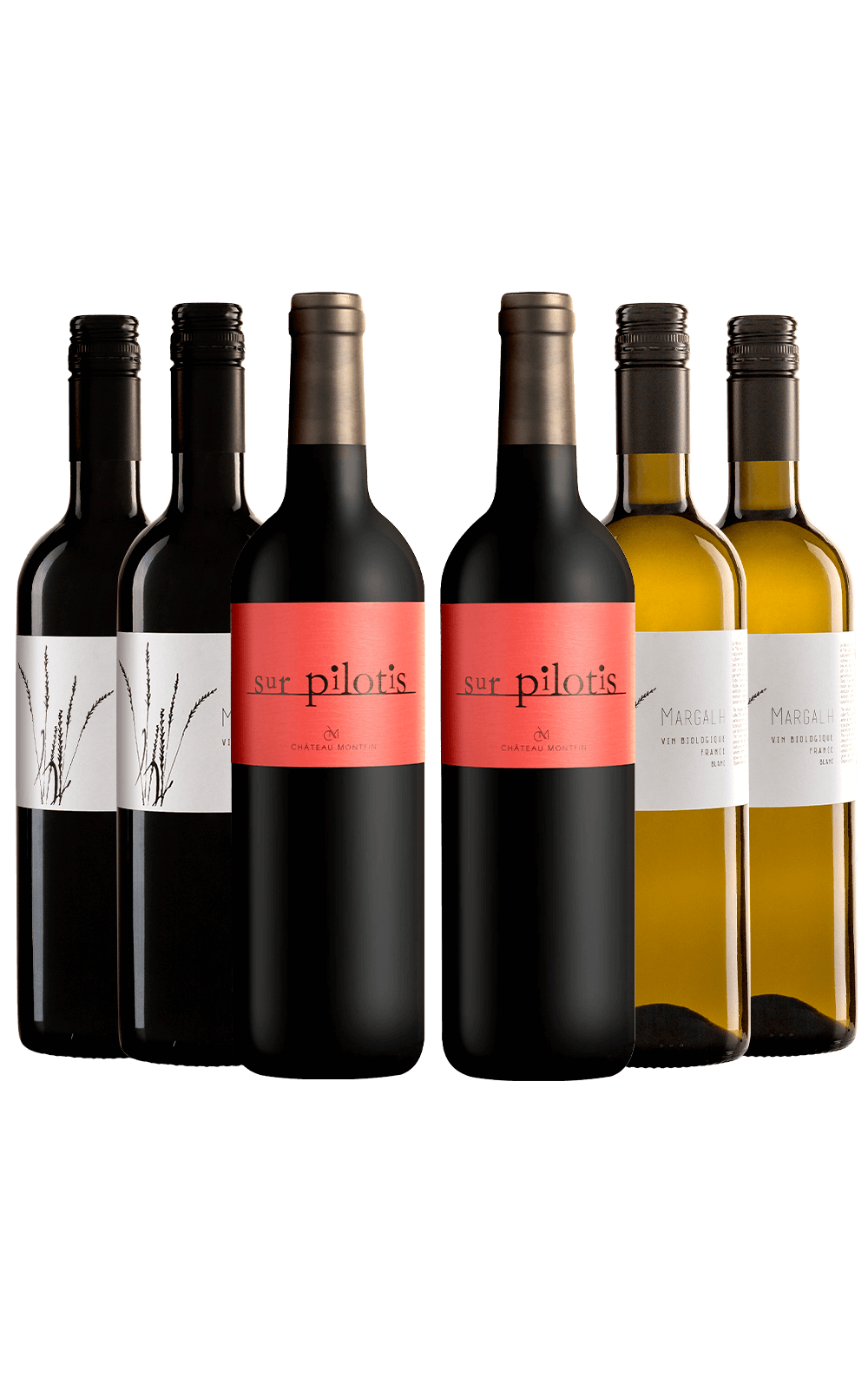 Maio/25 - Château Montfin Corbières Tinto 2022, Domaine Bassac Margalh Tinto 2023 e Domaine Bassac Margalh Branco 2023