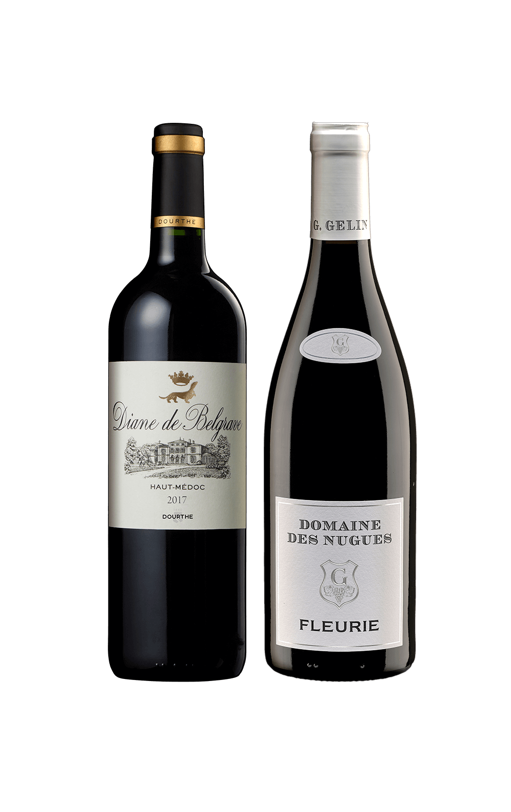 Maio/25 - Domaine de Nugues Fleurie 2021 e Diane de Belgrave Haut Médoc 2017