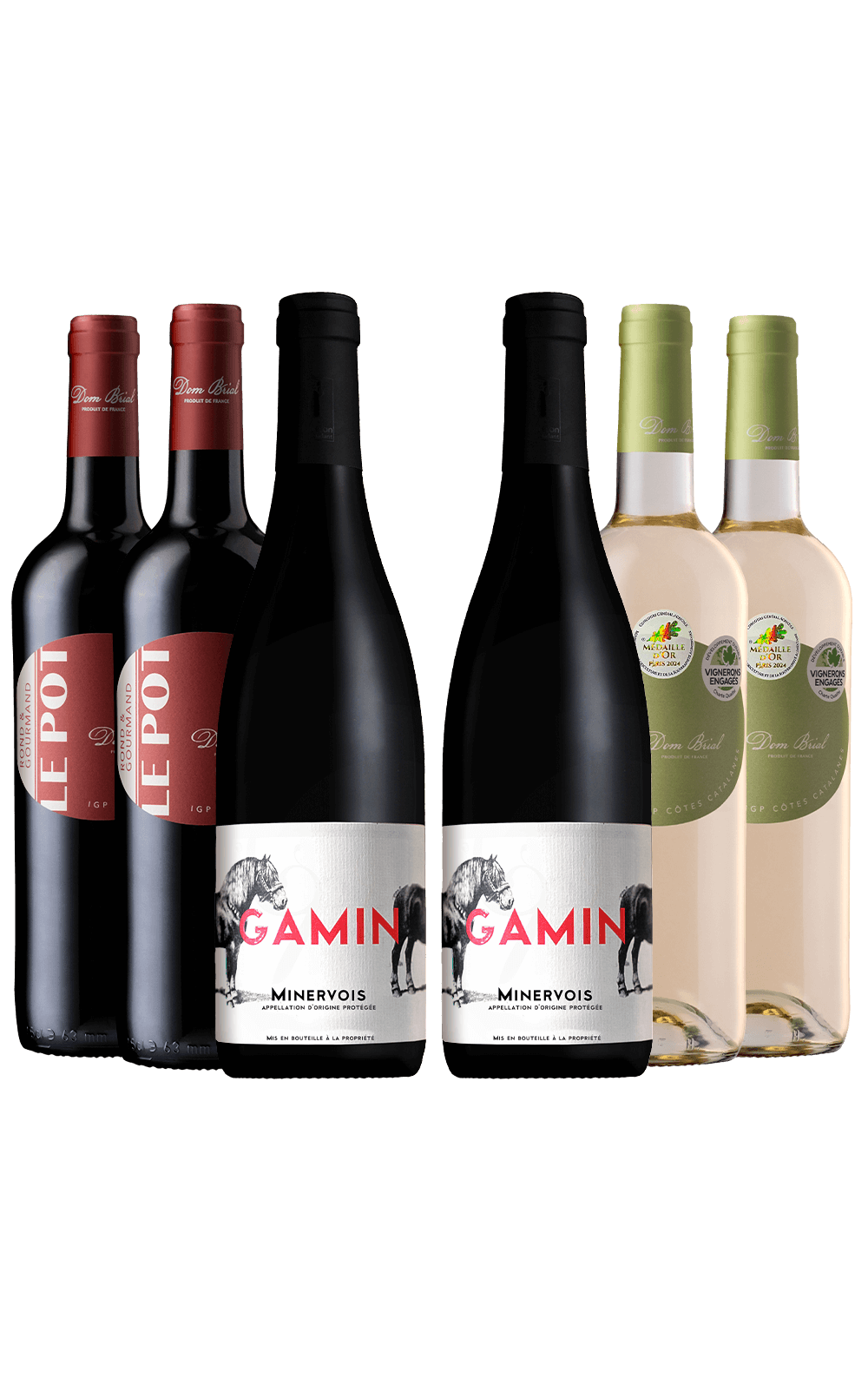 Junho/25 - Domaine Cailhol Gautran Gamin Minervois 2022, Dom Brial Le Pot Tinto 2023 e Dom Brial Le Pot Branco 2024