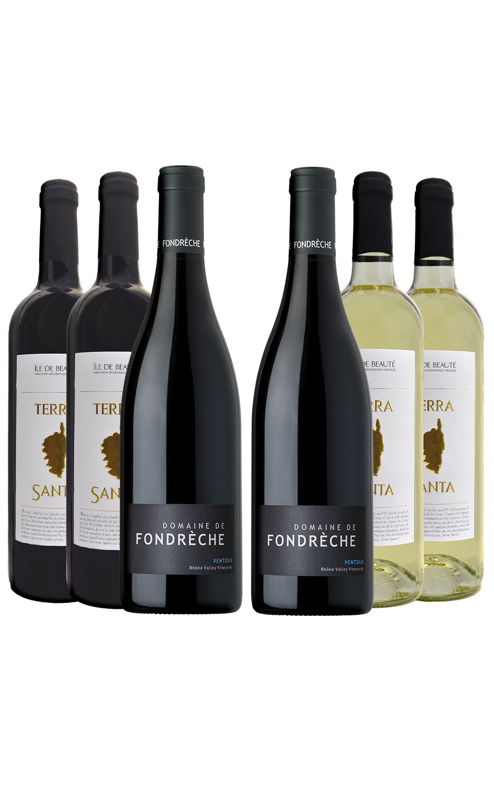 Julho/25 - Domaine de Fondreche Ventoux 2021, Cave d Aléria Terra Santa Tinto 2024 e Cave d Aléria Terra Santa Branco 2024