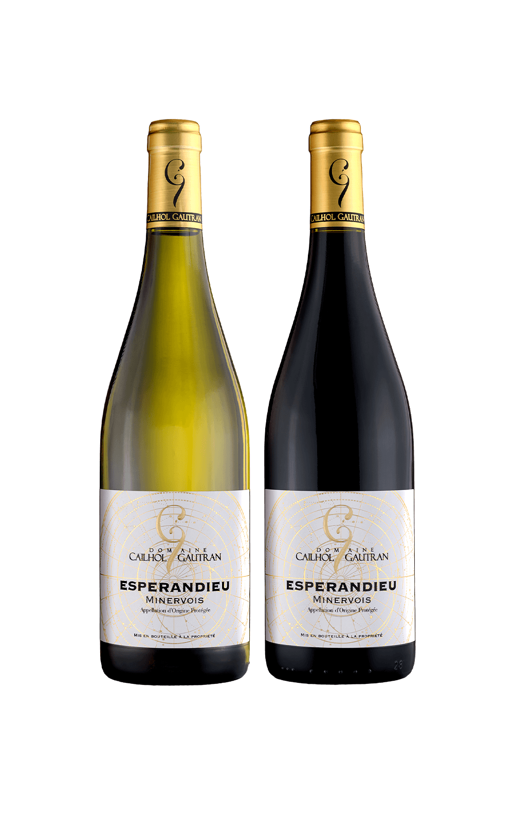 Fevereiro/26 - Domaine Cailhol Gautran Esperandieu Tinto 2023 e Domaine Cailhol Gautran Esperandieu Branco 2024