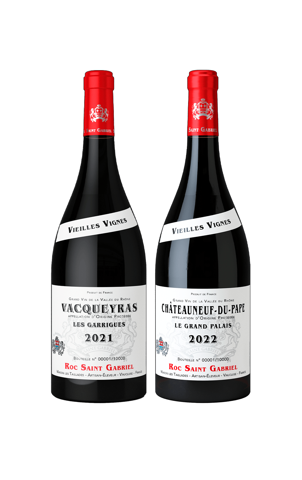 Maio/26 - Vignobles Nicolas Vellas Roc Saint Gabriel Vacqueyras 2021 e Vignobles Nicolas Vellas Châteauneuf-du-Pape 2023